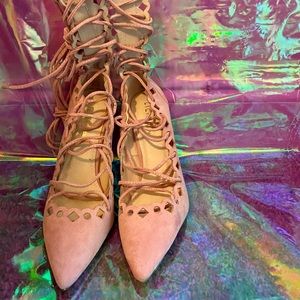 Pink Heels Lace Up 💒